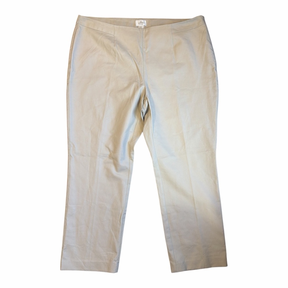 Chico’s So Slimming Katharine Putty‎ Pants 3.5 Short Tailored Chic DO1